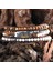 60CM Tarzı Antik Gümüş Kaplama Rh Moda Boho Bileklik Armbander Believe Metal Charm Doğal Taşlar 3 Telli Dokuma Wrap Bilezikler (Yurt Dışından) 2
