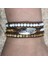 60CM Tarzı Antik Gümüş Kaplama Rh Moda Boho Bileklik Armbander Believe Metal Charm Doğal Taşlar 3 Telli Dokuma Wrap Bilezikler (Yurt Dışından) 4