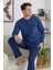 %100 Pamuk Uzun Kol Ekoseli Erkek Pijama Takım 9223 1