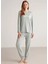 Uzun Kol Yumuşak Dokulu Kadın Pijama Takım 2435 1