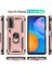 Huawei P Smart 2021 Kılıf Sofya Yüzüklü Silikon Kapak - Rose 300099 3