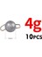 4g 10 Adet Tarzı Balıkçılık Cheburashka Platin Balıkçılık Aksesuarları Jig Kafa Mermi Ağırlıkları Yumuşak Cazibe Grubu Kanca Ağırlaştırılmış (Yurt Dışından) 1