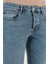 Pamuklu Normal Bel Slim Fit Dar Paça Jeans Erkek Kot Pantolon 1116J761NAPOLI 5