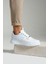 345 Beyaz Renk Beyaz Tabanlı Erkek Günlük Ayakkabı 2