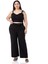 Büyük Beden Büstiyer Pantolon Siyah Ikili Takım 1