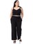 Büyük Beden Büstiyer Pantolon Siyah Ikili Takım 2
