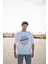 Dünya Desenli Beyaz Oversize T-Shirt 3