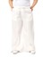 Büyük Beden Geniş Paça Gabardin Beyaz Pantolon 1