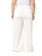 Büyük Beden Geniş Paça Gabardin Beyaz Pantolon 3