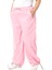 Büyük Beden Geniş Paça Gabardin Pembe Pantolon 4