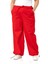 Büyük Beden Geniş Paça Gabardin Kırmızı Pantolon 1