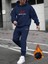 Erkek Indigo Mavi Thickened Sweatshirt Sport Tracksuit Kalın Featuring Eşofman Takımı 1