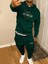 Erkek Yeşil Baskılı Eşofman Takımı Günlük Suit 1
