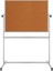 90X120 cm Çift Taraflı 360° Dönerli Tekerlekli Mobil Mantar PANO-PAN176 1