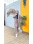 Çıtçıtlı Kapşonlu Uzun Tunik Pantolon İkili Tesettür Eşofman Takımı - 03078 - Vizon 1