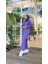 Çıtçıtlı Kapşonlu Uzun Tunik Pantolon İkili Tesettür Eşofman Takımı - 03078 - Koyu Lila 5