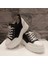 24Y361 Kadın Kalın Taban Gizli Ökçe Sneaker Ayakkabı Siyah 3