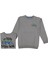 Erkek Çocuk Çift Taraf Power Yazı Desenli Penye Gri Sweatshirt 1