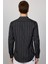 Slim Fit Hakim Yaka Pamuklu Kolay Ütü Çizgili Siyah Erkek Gömlek 5