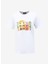 Bisiklet Yaka Baskılı Kırık Beyaz Kadın T-Shirt F4SL-TST0640 1