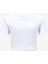 Bisiklet Yaka Fitilli Beyaz Kadın T-Shirt F4SL-TST0337 2