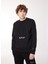 Bisiklet Yaka Siyah Erkek Sweatshırt M6716 098 Black 1