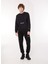Bisiklet Yaka Siyah Erkek Sweatshırt M6716 098 Black 2