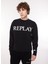 Bisiklet Yaka Siyah Erkek Sweatshırt M6527 098 Black 1