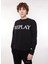 Bisiklet Yaka Siyah Erkek Sweatshırt M6527 098 Black 2