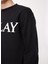 Bisiklet Yaka Siyah Erkek Sweatshırt M6527 098 Black 4