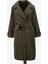 Koyu Haki Kadın Pardösü F4SL-TRC0412 1
