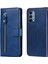 Oneplus Nord 200 5g ile Uyumlu Moda Fermuar Çevirme Deri Manyetik Cüzdan Telefon Kılıfı (Yurt Dışından) 1