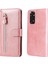 Xiaomi Redmi Note 11 4G/11S ile Uyumlu Moda Fermuar Çevirme Deri Manyetik Cüzdan Telefon Kılıfı (Yurt Dışından) 1