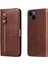 iPhone 15 Plus ile Uyumlu Moda Fermuar Çevirme Deri Manyetik Cüzdan Telefon Kılıfı (Yurt Dışından) 2