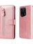 Oppo Find X5 Pro ile Uyumlu Moda Fermuar Çevirme Deri Manyetik Cüzdan Telefon Kılıfı (Yurt Dışından) 1
