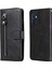 Oppo Reno 6 4g ile Uyumlu Moda Fermuar Çevirme Deri Manyetik Cüzdan Telefon Kılıfı (Yurt Dışından) 1