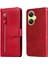 Oneplus Nord Ce3 Lite ile Uyumlu Moda Fermuar Çevirme Deri Manyetik Cüzdan Telefon Kılıfı (Yurt Dışından) 4