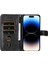 iPhone 15 Pro ile Uyumlu Moda Fermuar Çevirme Deri Manyetik Cüzdan Telefon Kılıfı (Yurt Dışından) 4