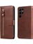 Samsung Galaxy S24 Ultra ile Uyumlu Moda Fermuar Çevirme Deri Manyetik Cüzdan Telefon Kılıfı (Yurt Dışından) 4