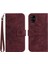 Kart Yuvaları Tutucu Kısa Kayış Kabartmalı Pu ile Samsung Galaxy M51 Için Kılıf (Yurt Dışından) 1