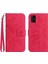 Kart Yuvaları Tutucu Kısa Kayış Kabartmalı Pu ile Samsung Galaxy M51 Için Kılıf (Yurt Dışından) 1