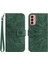 Samsung Galaxy M13 Kabartmalı Ayçiçeği Kısa Kayış Lüks Pu ile (Yurt Dışından) 1