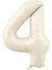 Rakam Folyo Balon 4 Rakamı Krem 76 cm 34 Inc 1