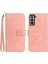 Kart Yuvaları Tutucu Kısa Kayış Kabartmalı Pu ile Samsung Galaxy S21 Için Kılıf (Yurt Dışından) 1