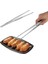 30CM Tarzı cm Düz Dişli Cımbız Barbekü Paslanmaz Çelik Uzun Yemek Maşası Ev Bahçe Mutfak Barbekü Aracı (Yurt Dışından) 3