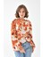 Kadın Leopar Desenli Bluz Orange 30734 4