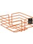 Turuncu Paslanmaz Sivri Köşeli Kare Meyve Sepeti - Çok Amaçlı Metal 2