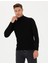 Erkek Siyah Slim Fit Balıkçı Yaka Triko Kazak 50278094-VR046 2