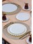 Solid Krem Wavy Altın Yaldızlı 6 Kişilik 34 Parça Pasta Servis Takımı 3