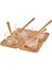 Bambu Tabaklı Cam Kase Seti - 8 cm 3
